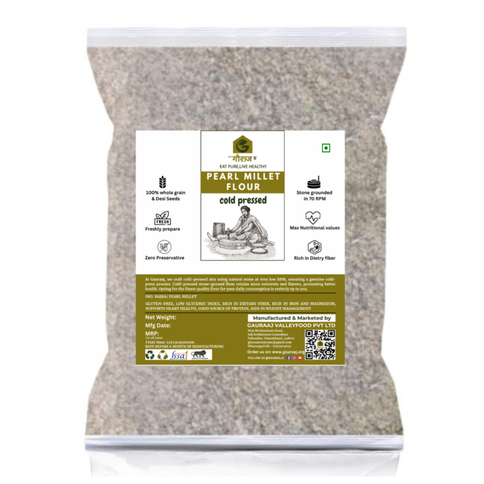 Natural Stone Grounded Cold Pressed Pearl Millet (Bajra) Flour-1Kg