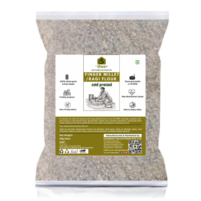 Natural Stone Grounded Cold Pressed Ragi Flour 1Kg